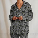 Haunted Mansion Icon Unisex Satin Pajamas Set, DN Christmas Pajamas , Long Sleeve And Short Styles