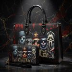 Horror Friends Movie Halloween Bag With Wallet - Thug Life Horror Leather Handbag Set - Leather Shoulder Bag