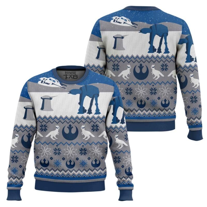 Ice Planet Walker Ugly Christmas Sweater, Sci Fi Winter Xmas Sweatshirt