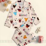 Magical Place DN Snack Unisex Satin Pajamas, DN Snack Pajamas, Long Sleeve And Short Styles - Image 2