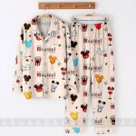 Magical Place DN Snack Unisex Satin Pajamas, DN Snack Pajamas, Long Sleeve And Short Styles - Image 5