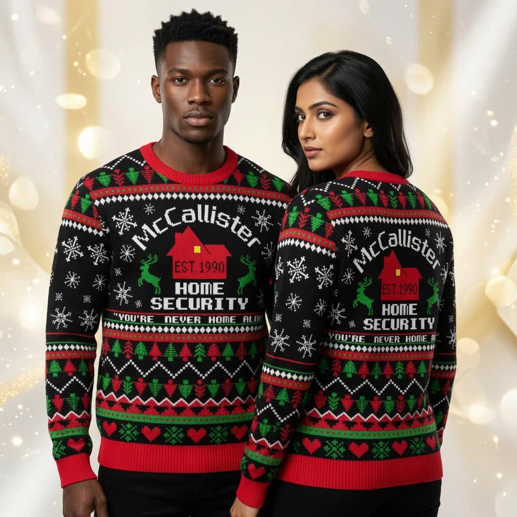 McCallister Home Security Ugly Christmas Sweater, Funny Holiday Sweatshirt