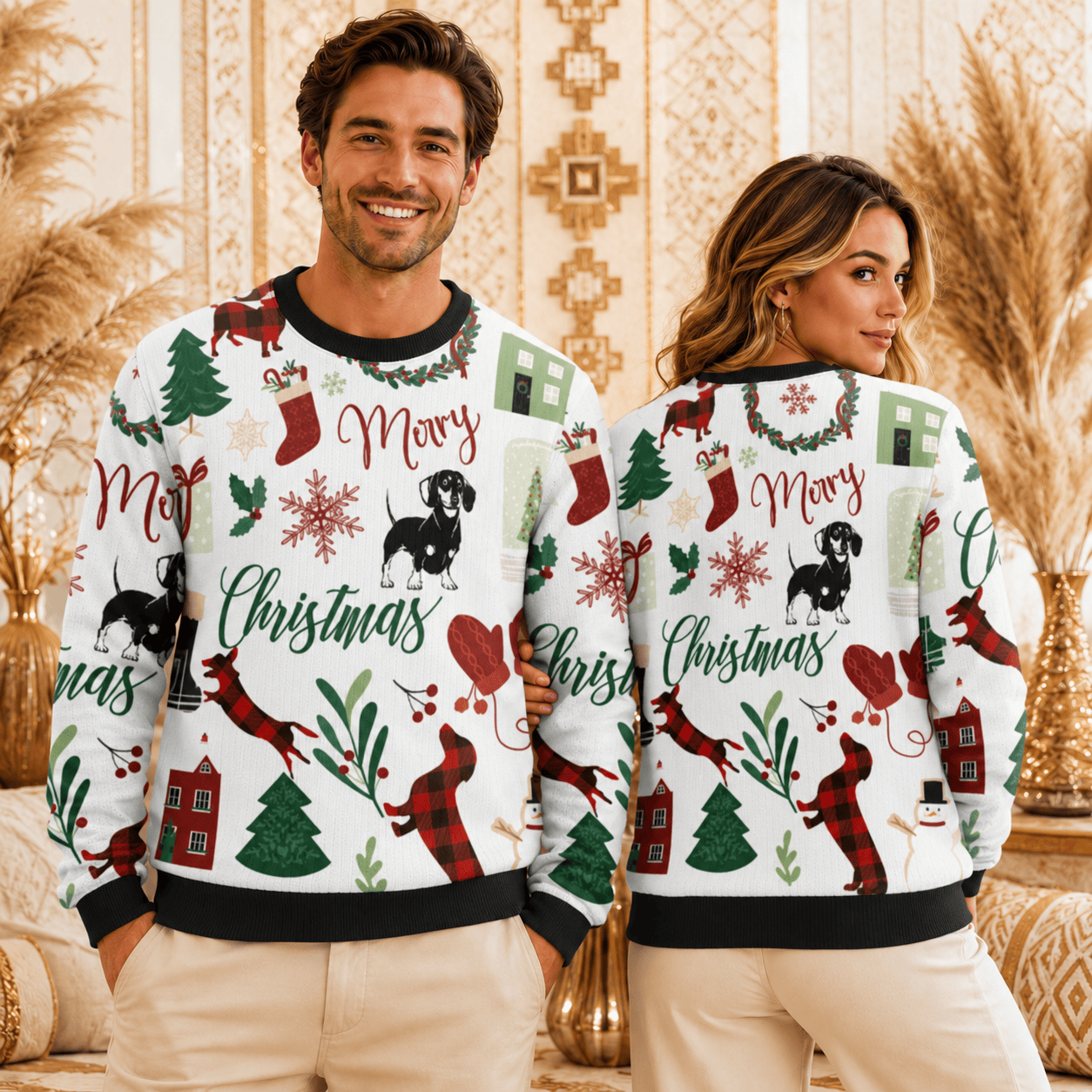 Merry Christmas Dachshund Dog Ugly Sweater
