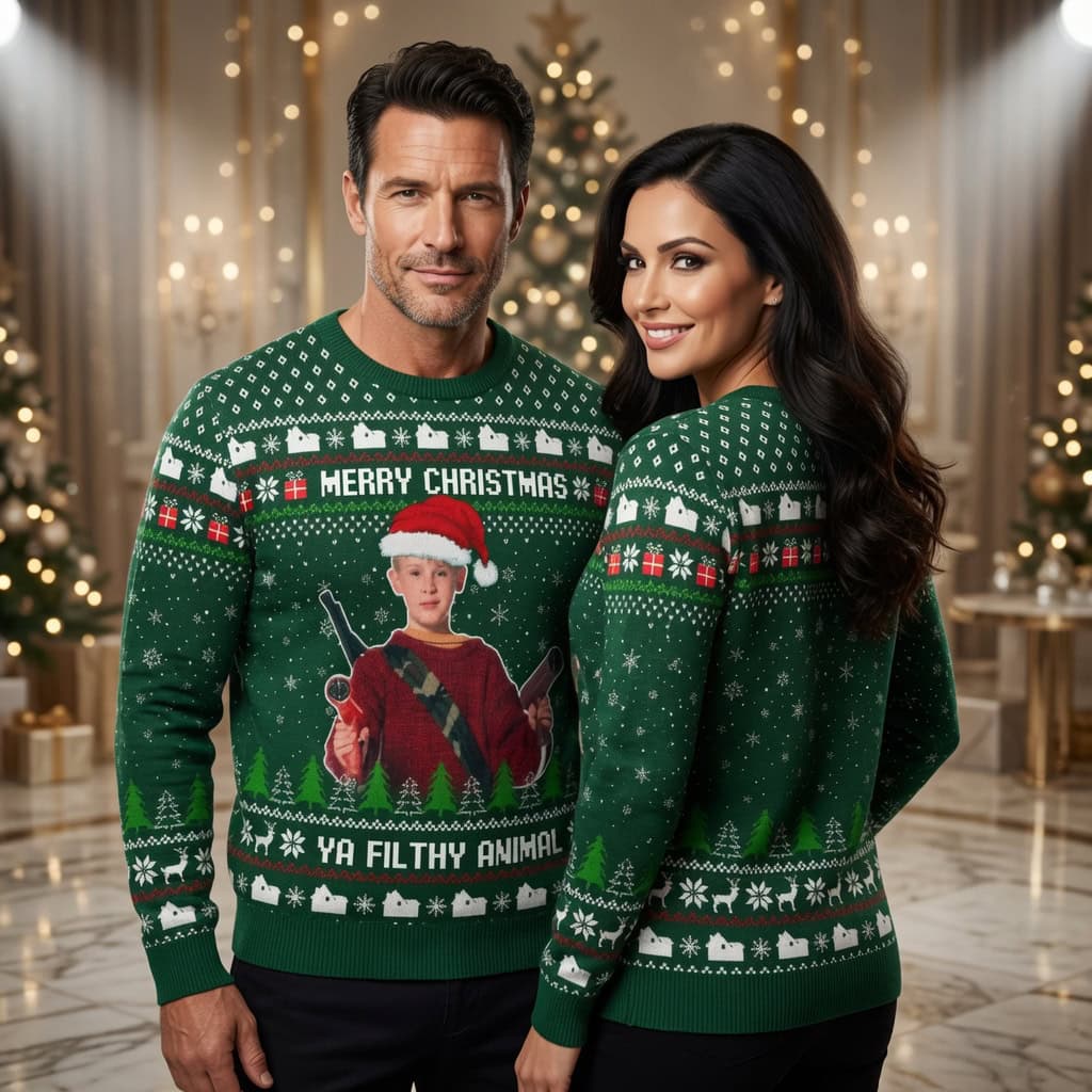 Merry Christmas Ya Filthy Animal Ugly Christmas Sweater, Funny Holiday Sweatshirt