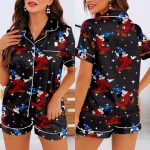 Mickey Fantasia 85th Unisex Satin Pajamas Set, Spooky Season Pajamas , Long Sleeve And Short Styles - Image 7