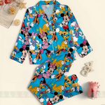 Mickey Minnie Donald Daisy Satin Pajamas Set, Short or Long Styles (Trip 2026) - Image 3