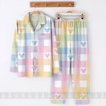 Mickey Pastel Unisex Satin Pajamas Set, Spooky Season Pajamas , Long Sleeve And Short Styles - Image 5