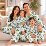 Mike Wazoski Monster Family Pajamas, Cute Green Monster PJs, Matching Family Set