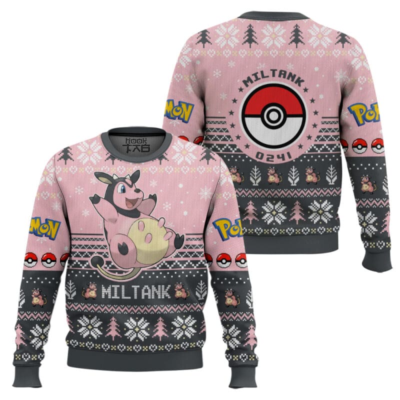 Miltank PKM Ugly Christmas Sweater - Normal Type Anime Holiday Sweater