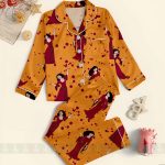 Mother Gothel Unisex Satin Pajamas Set, Spooky Season Pajamas , Long Sleeve And Short Styles - Image 2