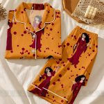 Mother Gothel Unisex Satin Pajamas Set, Spooky Season Pajamas , Long Sleeve And Short Styles - Image 4