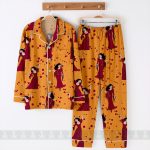 Mother Gothel Unisex Satin Pajamas Set, Spooky Season Pajamas , Long Sleeve And Short Styles - Image 5