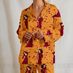 Mother Gothel Unisex Satin Pajamas Set, Spooky Season Pajamas , Long Sleeve And Short Styles - Image 6