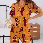 Mother Gothel Unisex Satin Pajamas Set, Spooky Season Pajamas , Long Sleeve And Short Styles - Image 7