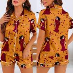 Mother Gothel Unisex Satin Pajamas Set, Spooky Season Pajamas , Long Sleeve And Short Styles - Image 8