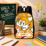 Personalized Tails SN School Backpack, SN Tails School Pencil Bag, DN Back to School Gift 4524477157 - Image 14