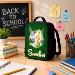 Personalized Tinker Bell Backpack, Custom Name Fairy School Bag, Back To School Gift 4522756160 - Image 5