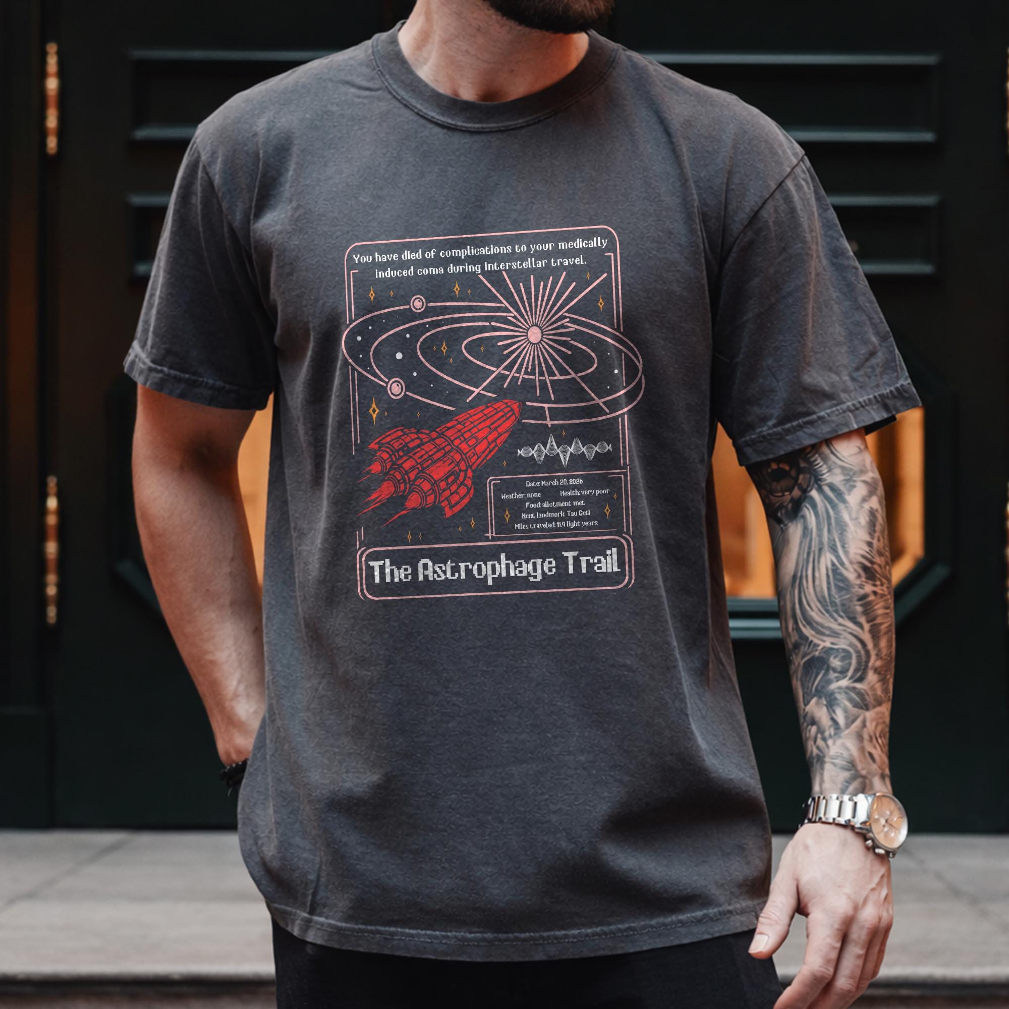Project Hail Mary Astrophage Trail Shirt, Sci-Fi Fan Graphic Tee Project Hail Mary Astrophage Trail Shirt, Sci-Fi Fan Graphic Tee - Image 1