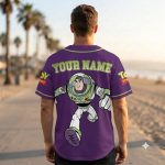 Purple Buzz Lightyear Kids and Youth Baseball Jersey, Aldult Unisex Varsity Baseball Jersey, Summer Vacation - Image 2