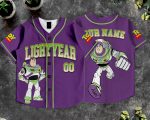 Purple Buzz Lightyear Kids and Youth Baseball Jersey, Aldult Unisex Varsity Baseball Jersey, Summer Vacation - Image 3
