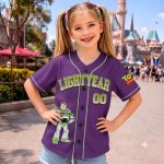 Purple Buzz Lightyear Kids and Youth Baseball Jersey, Aldult Unisex Varsity Baseball Jersey, Summer Vacation - Image 5