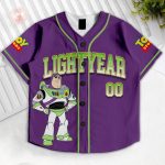 Purple Buzz Lightyear Kids and Youth Baseball Jersey, Aldult Unisex Varsity Baseball Jersey, Summer Vacation - Image 8