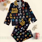 Star Wars Emotion Unisex Satin Pajamas Set, Spooky Season Pajamas , Long Sleeve And Short Styles