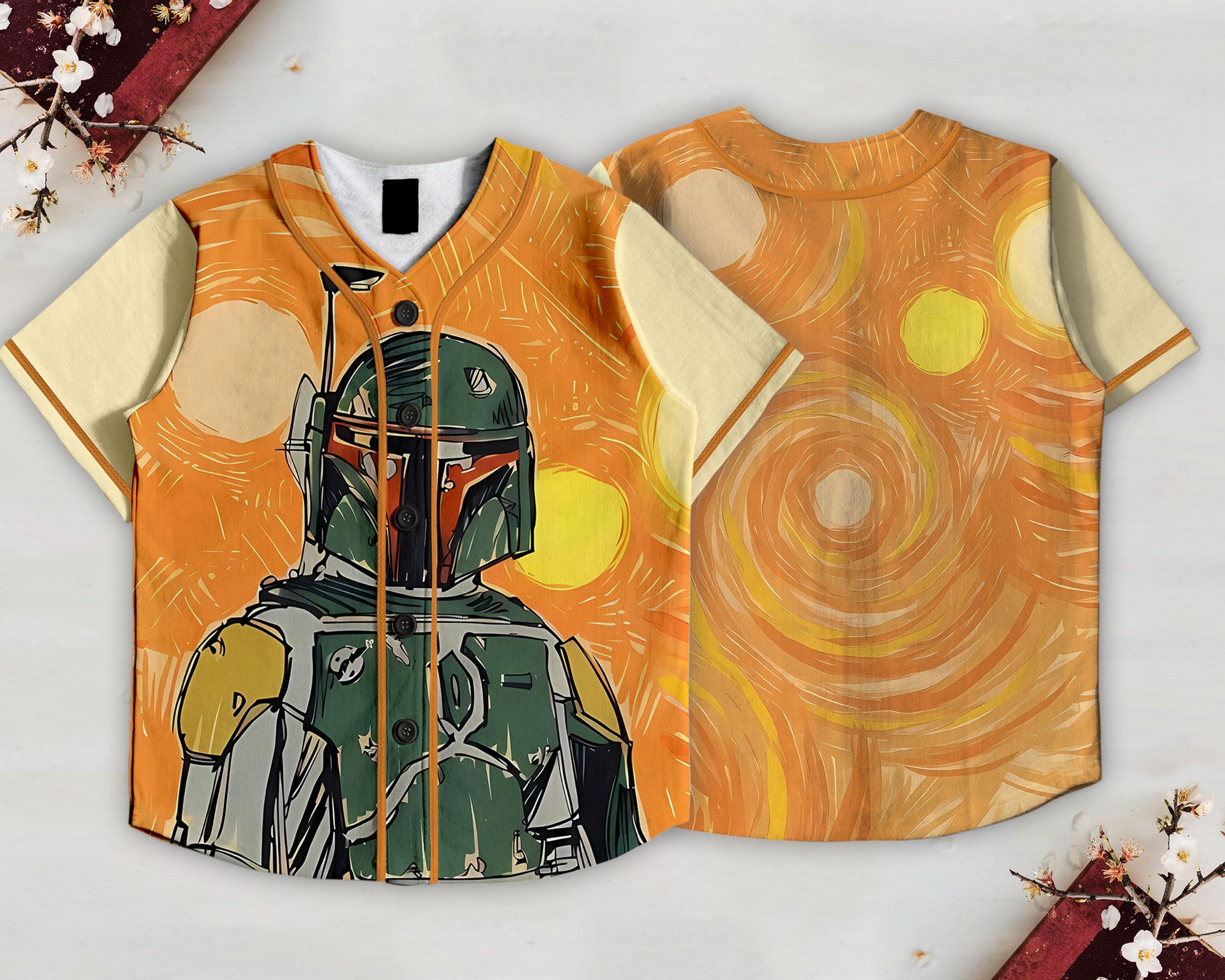 Star Wars The Madalorian Kids and Youth Baseball Jersey, Aldult Unisex Varsity Baseball Jersey, Summer Vacation Star Wars The Madalorian Kids and Youth Baseball Jersey, Aldult Unisex Varsity Baseball Jersey, Summer Vacation - Image 1