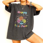 Teacher Comfort Colors Shirt Happy To See Your Face, Back to School Gift