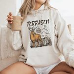 Terrasen Deer Graphic Hoodie, Fantasy Reader Bookish Apparel - Image 3