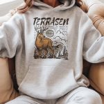 Terrasen Deer Graphic Hoodie, Fantasy Reader Bookish Apparel - Image 4