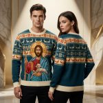 The Good Shepherd Artwork Ugly Christmas Sweater