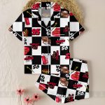 Tow Mater Lightning McQueen Thunder 95 Unisex Satin Pajamas Set, Pajamas, Long Sleeve And Short Styles