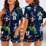 Toy Story Buzz Woody Unisex Satin Pajamas, DN Toy Story Pajamas, Long Sleeve And Short Styles - Image 3