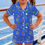 Toy Story Characters Satin Pajamas Set, Kids Short Sleeve Sleepwear
