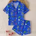 Toy Story Characters Satin Pajamas Set, Kids Short Sleeve Sleepwear - Image 2