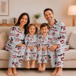 Vintage 1955 Mouse Club Family Pajamas, Grey Classic Mouse Matching PJs, Matching Family Set