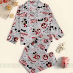 Vintage 1955 Mouse Club Family Pajamas, Grey Classic Mouse Matching PJs, Matching Family Set - Image 4