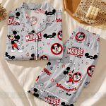Vintage 1955 Mouse Club Family Pajamas, Grey Classic Mouse Matching PJs, Matching Family Set - Image 5