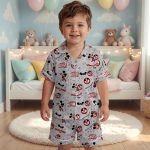 Vintage 1955 Mouse Club Family Pajamas, Grey Classic Mouse Matching PJs, Matching Family Set - Image 6
