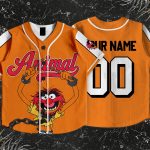Vintage Animal Baseball Jersey, Retro Muppets Baseball Jersey, Summer Vacation