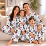White Mickey Friends Cruise PJs, DN Cruise Family Pajamas, DN Vacation Sleepwear