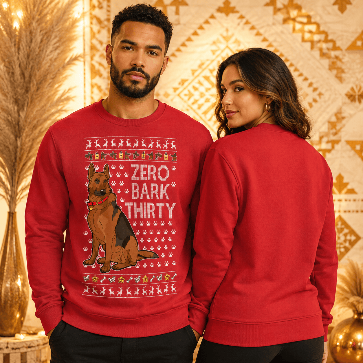 Zero Bark Thirty German Shepherd Ugly Christmas Sweater Zero Bark Thirty German Shepherd Ugly Christmas Sweater - Image 1