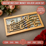Valentine's Day Money Holder Laser Cut File, Heart Gift Card Holder Template, SVG DXF PDF PNG, Digital Download Option 4 (cao cấp hơn, marketing) - Image 5