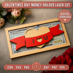 Valentine's Day Money Holder Laser Cut File, Heart Gift Card Holder Template, SVG DXF PDF PNG, Digital Download Option 4 (cao cấp hơn, marketing) - Image 6