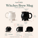 Personalized Witch Cauldron Ceramic Mug, Stained Glass Witchcraft Coffee Cup, Funny Halloween Witchy Gift for Wife Daughter Mom, Spooky Gift - Image 4