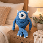 One-Eyed Monster Crochet Pattern PDF, Cute Amigurumi Plush Tutorial, Fantasy Creature Digital Download, Handmade Toy Pattern - Image 3