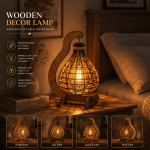 Wooden Decor Lamp, Laser Cut Lamp File, SVG DXF AI EPS PDF, Wooden Hanging Lamp, Glowforge File, LightBurn Template, CNC Wood Craft Pattern, Modern Home Decor, DIY Wooden Lamp, Digital Download, Instant Download - Image 2