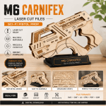M6 Carnifex Laser Cut Files | Sci‑Fi Pistol Prop SVG | CNC DXF AI EPS PDF | Cosplay Display Model | Digital Download - Image 2
