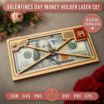 Valentine's Day Money Holder Laser Cut File, Heart Gift Card Holder Template, SVG DXF PDF PNG, Digital Download Option 4 (cao cấp hơn, marketing) - Image 7